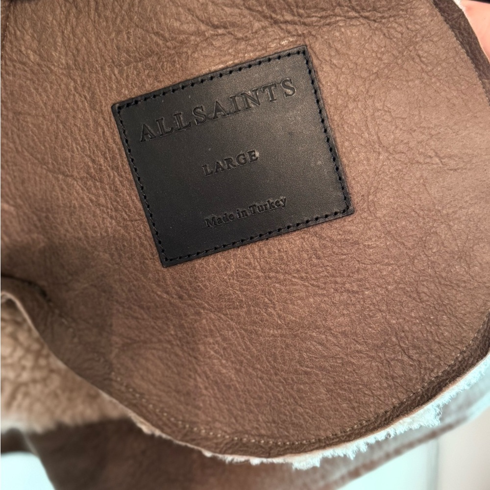 Allsaints Terro Shearling Biker Jacket - Picture 6 of 8